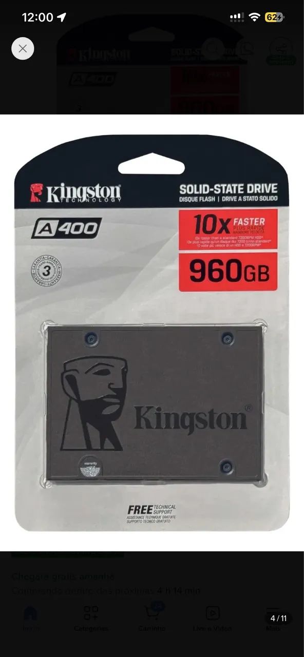 Vendo SSD de 1TB KINGSTON