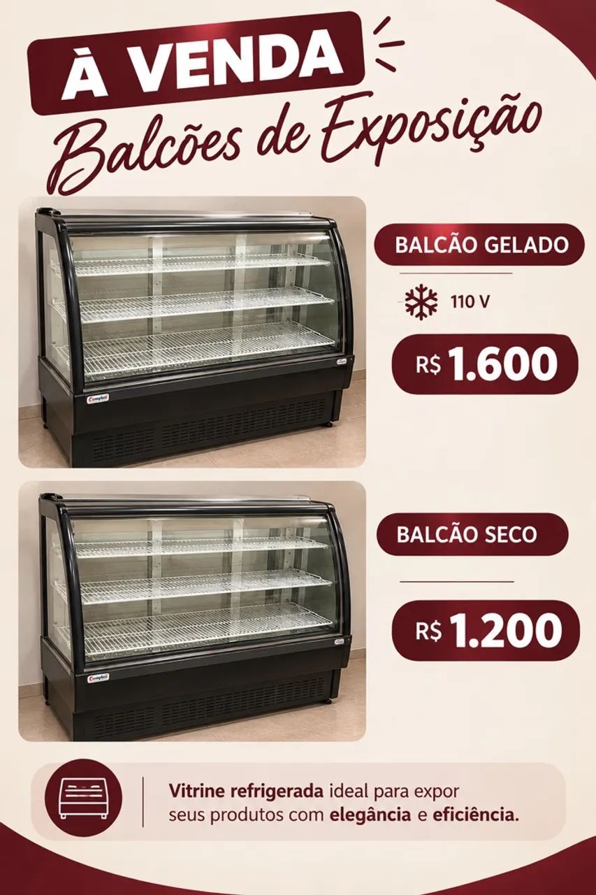 Repositores vitrine Gelado e seco - Usados