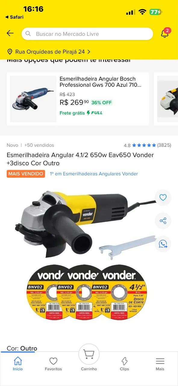 Lixadeira Vonder 4? 127v 