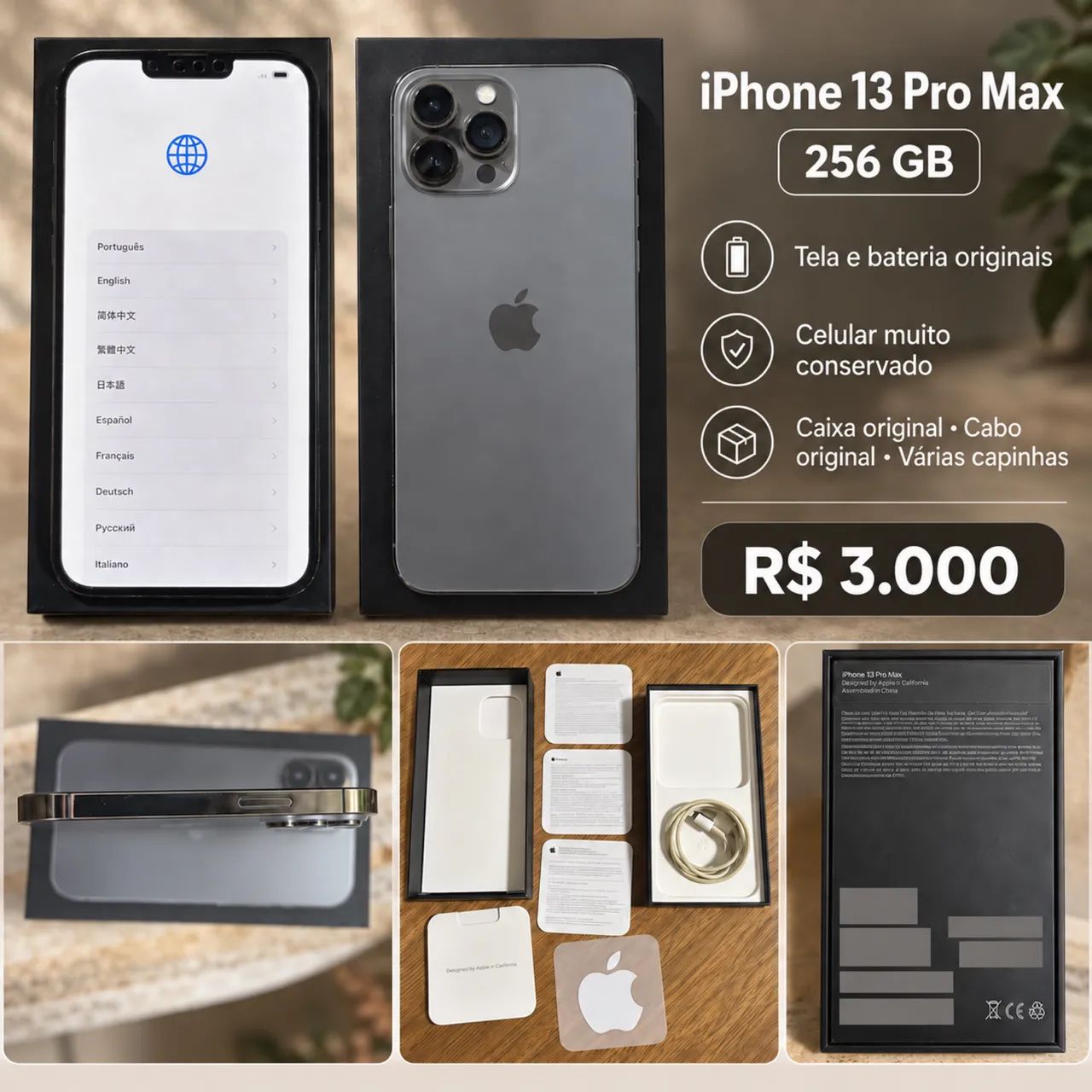 iPhone 13 PRO MAX - 256 GB  - Foto 3