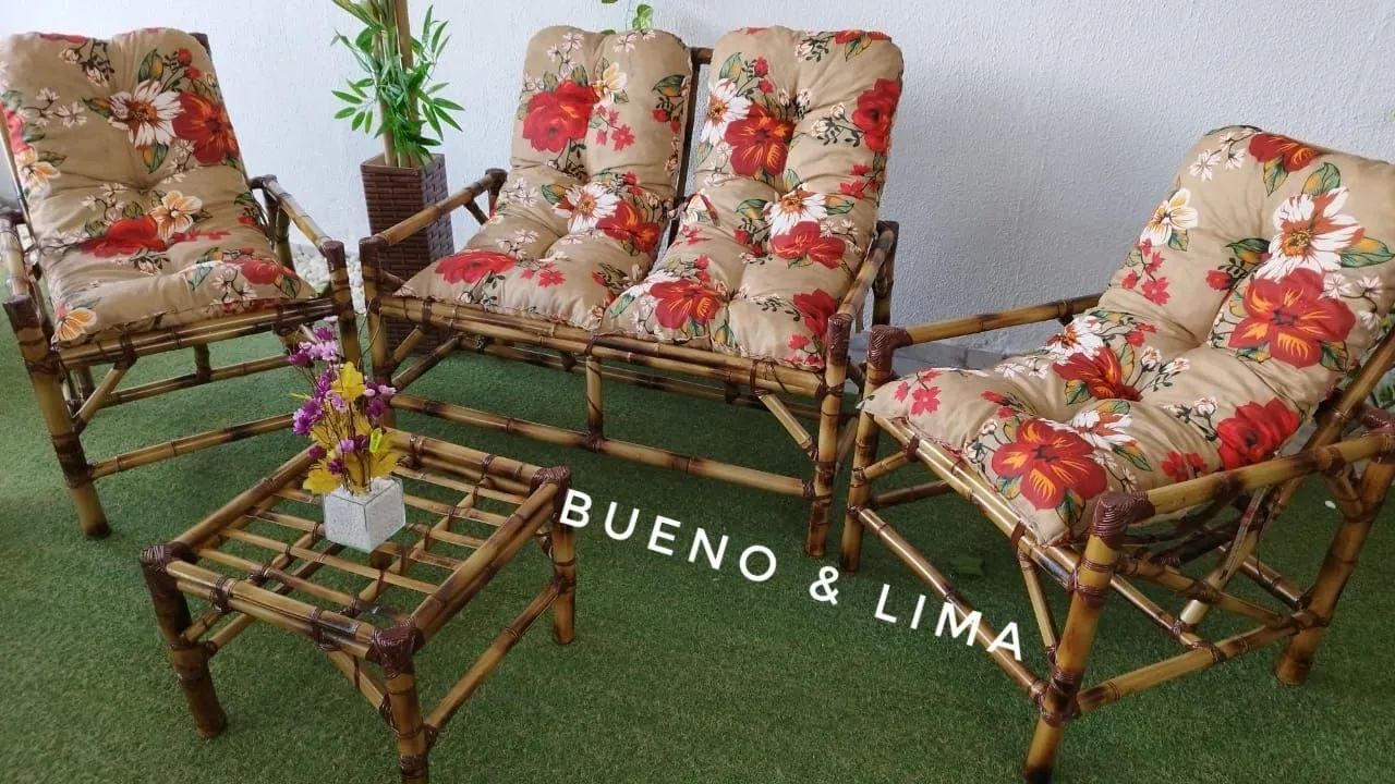 Jogo de cadeiras de Bambu  - Foto 5