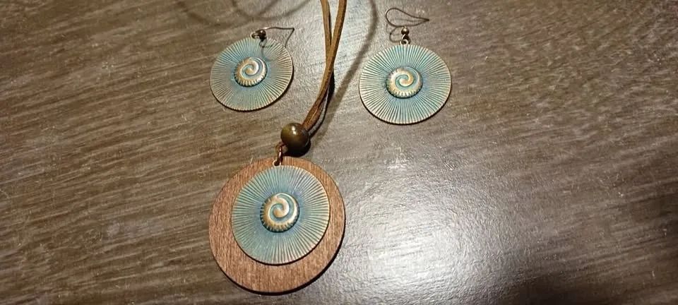 conj. colar e par de brincos. étnico. lindos! novo. - Foto 4
