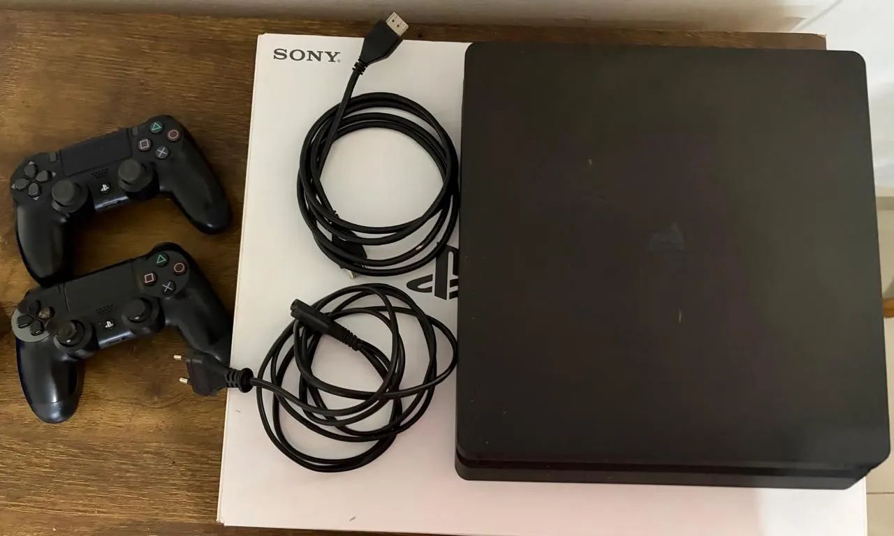 PS4 Slim com 1 TB+ 2 controles+ 3 jogos - Foto 4