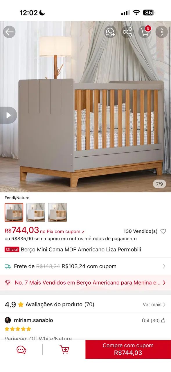 Berço mini cama