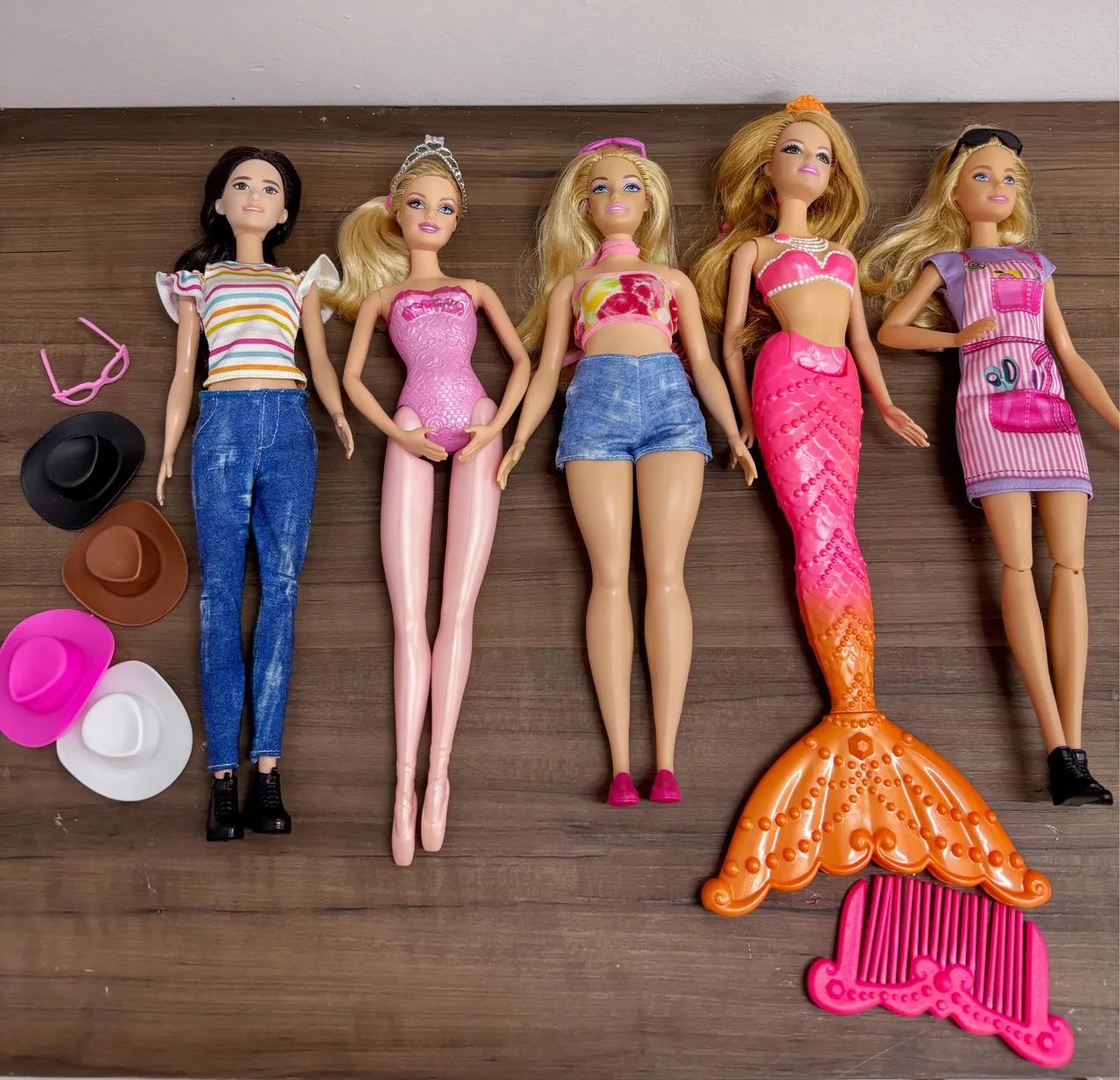 Lote Barbies e acessórios 