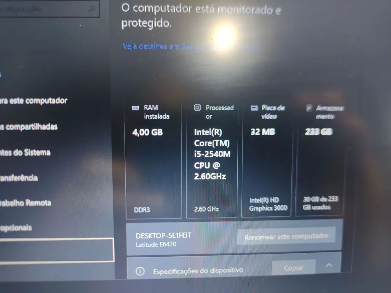 Dell latitude i5 geração 2 4 ram SSD 240 - Foto 2
