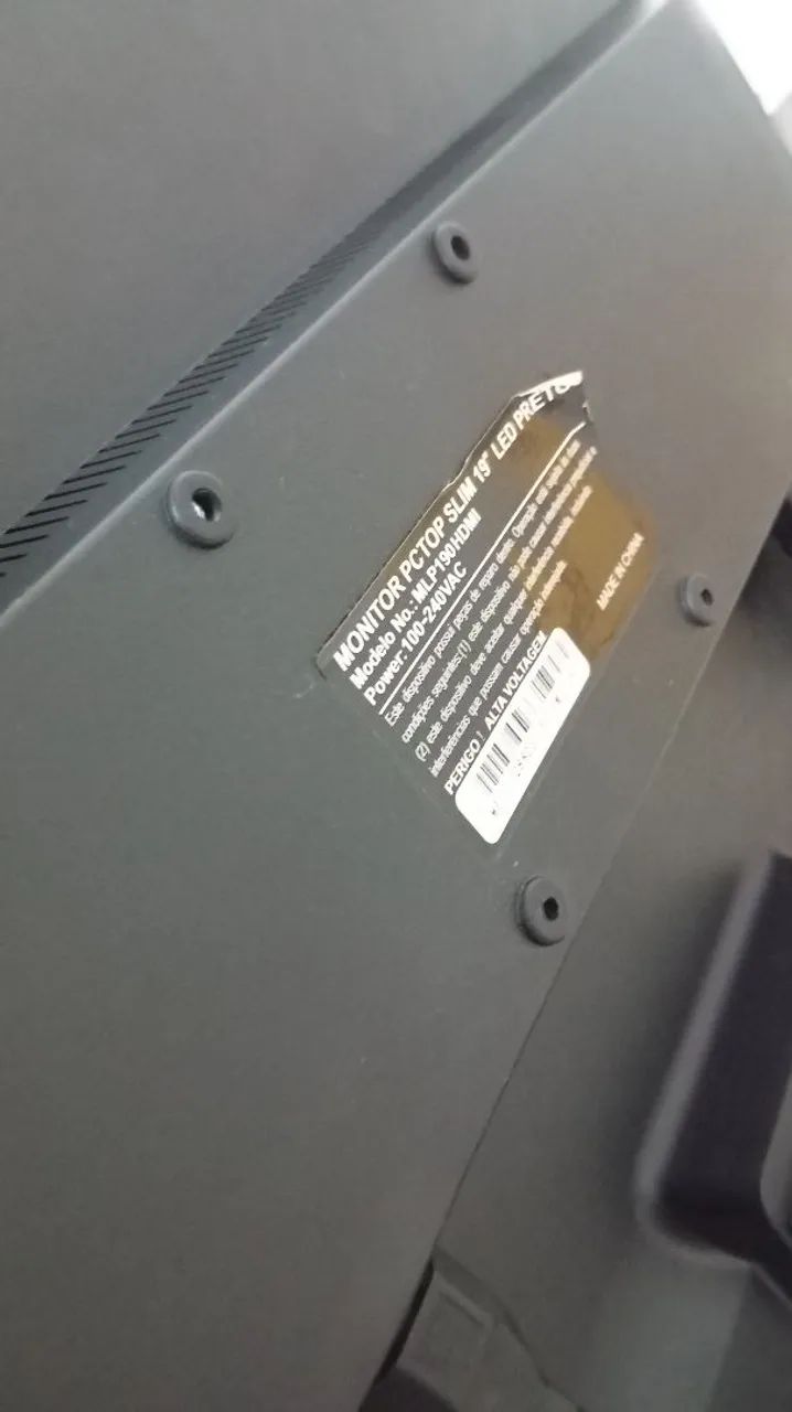 Monitor PCTOP Led 19" HDMI VGA MLP190 - Funcionando! - Foto 3