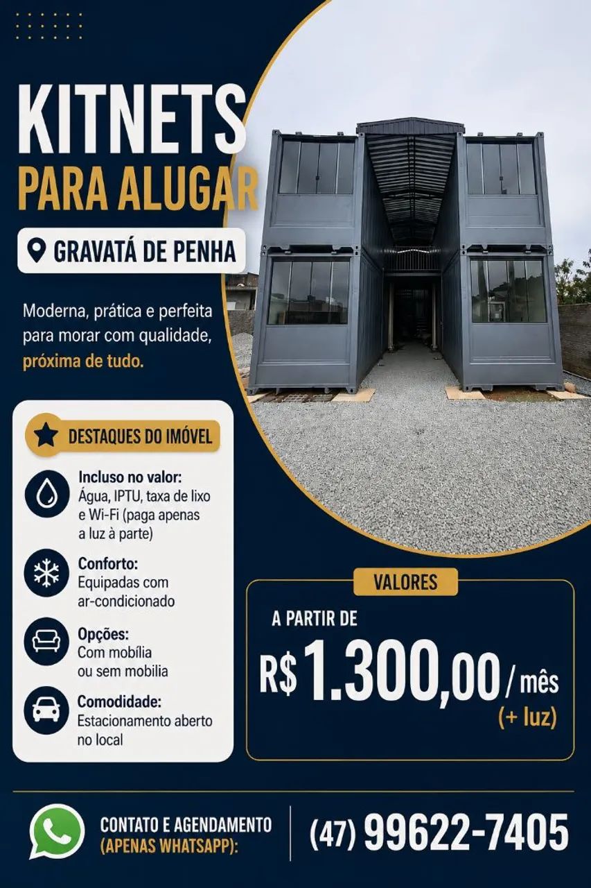Kitnets em Gravatá de Penha SC