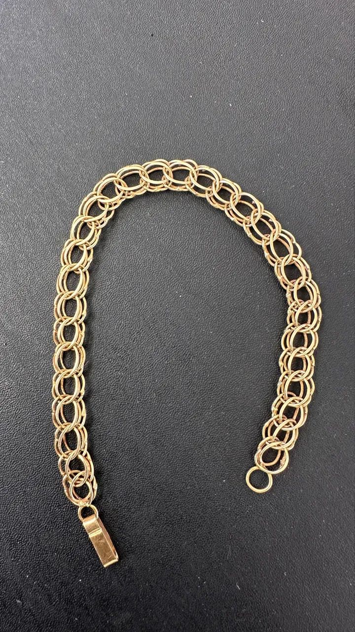 Pulseira ouro 18 ponto chinês 