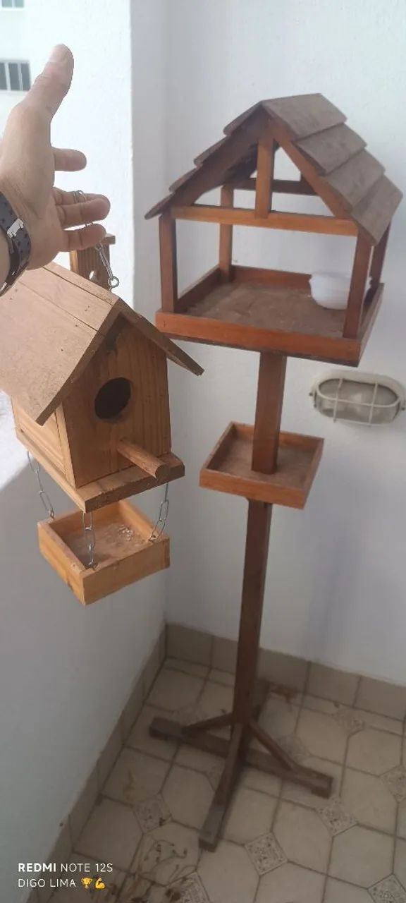 Kit completo casa e comedouro em ótimo estado 