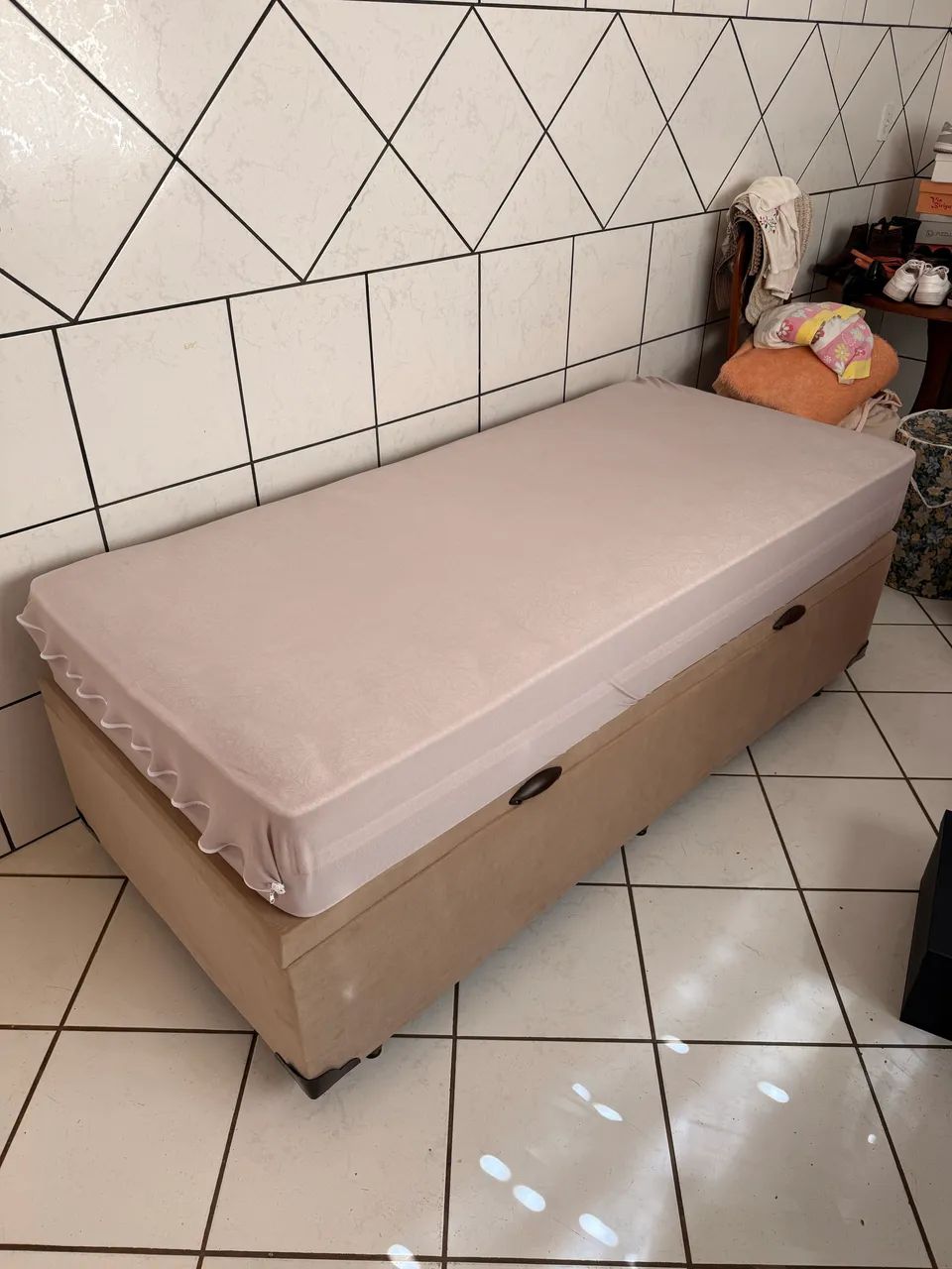 Cama Box Baú + Colchão de Molas Ensacadas  - Foto 3