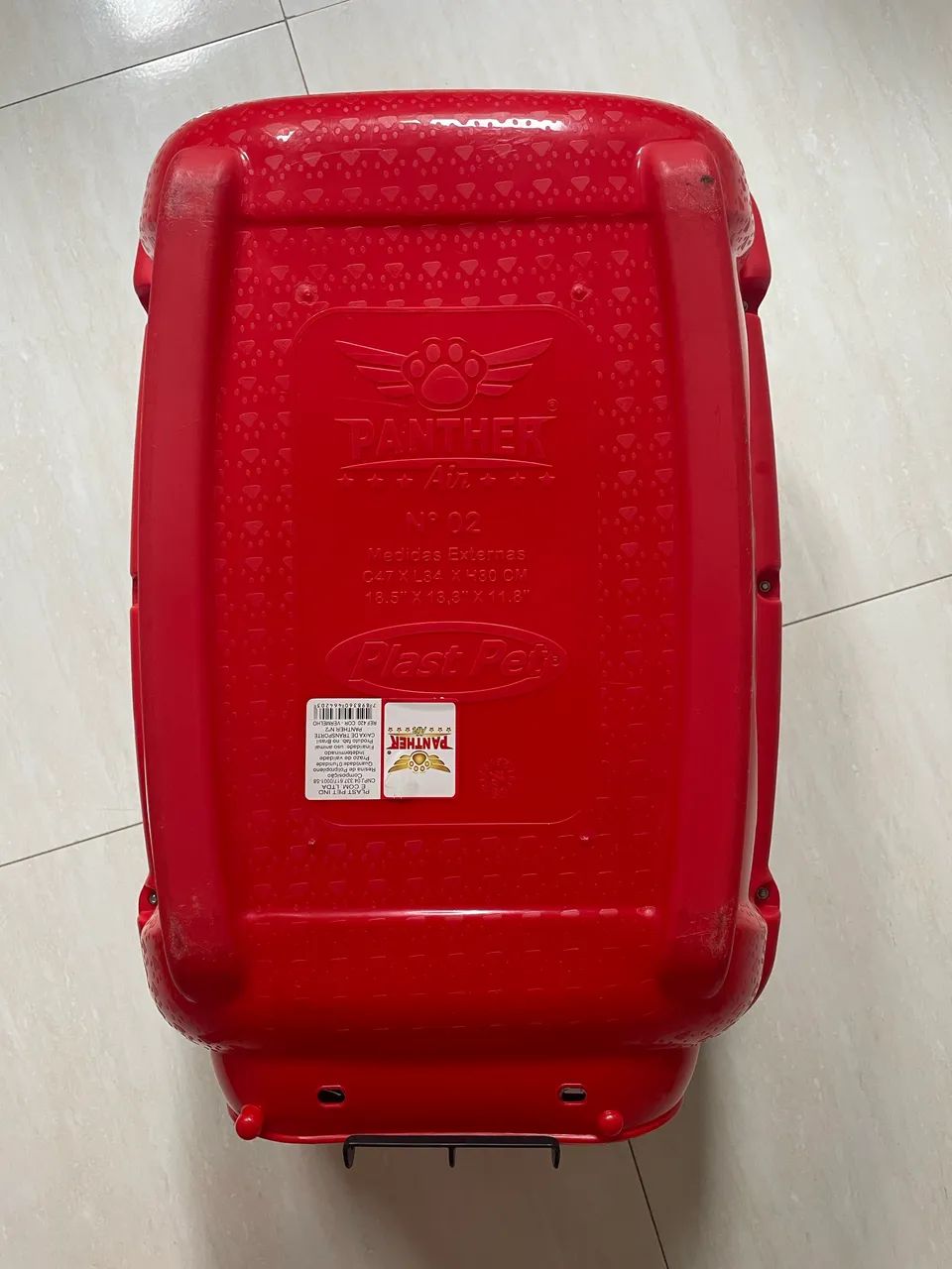 Caixa de Transporte Panther Plast Pet Vermelha - Foto 3