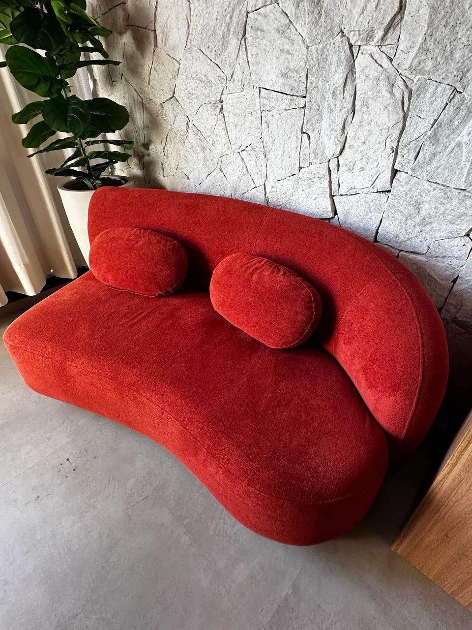 Sofá 2 lugares Terracota 1.60m - peça nova 