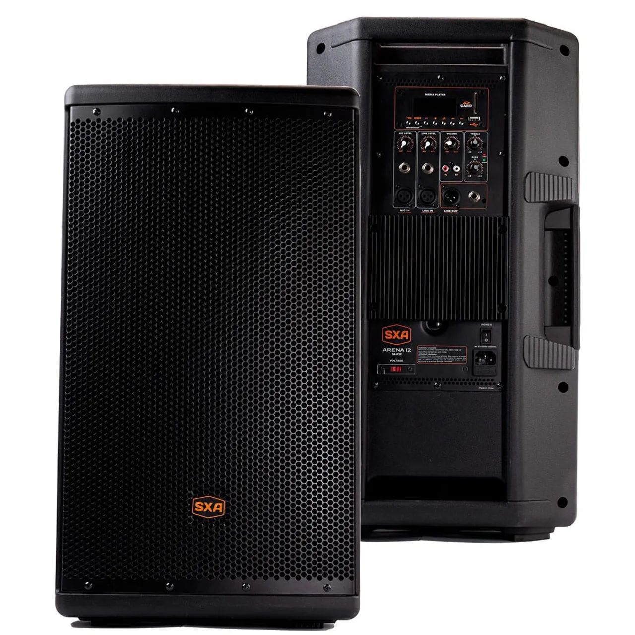 Par de caixas ativas SXA ARENA 12 SLA. 12 polegadas, super novas. 20 dias de uso. 