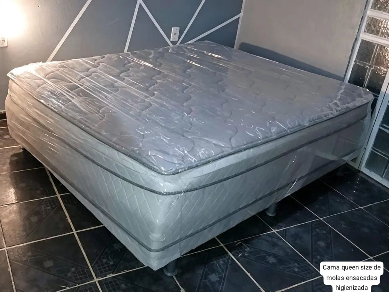 Cama queen size de molas ensacadas higienizada - Foto 3