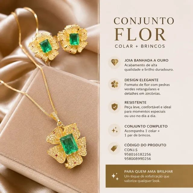 Conjunto de jóias - Colar + Brincos