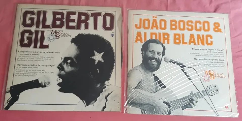 2 Lps de Vinil Gilberto Gil João Bosco História Da Mpb