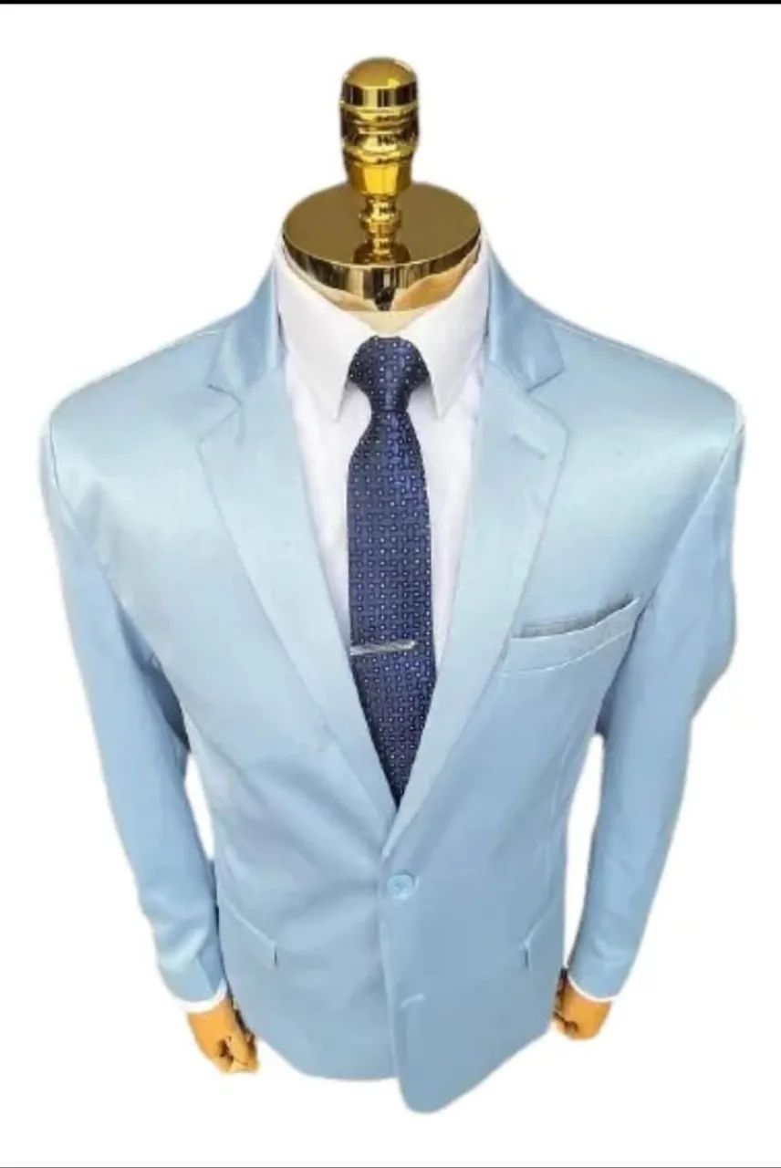 Terno Azul Bebê Poliviscose  - Foto 3