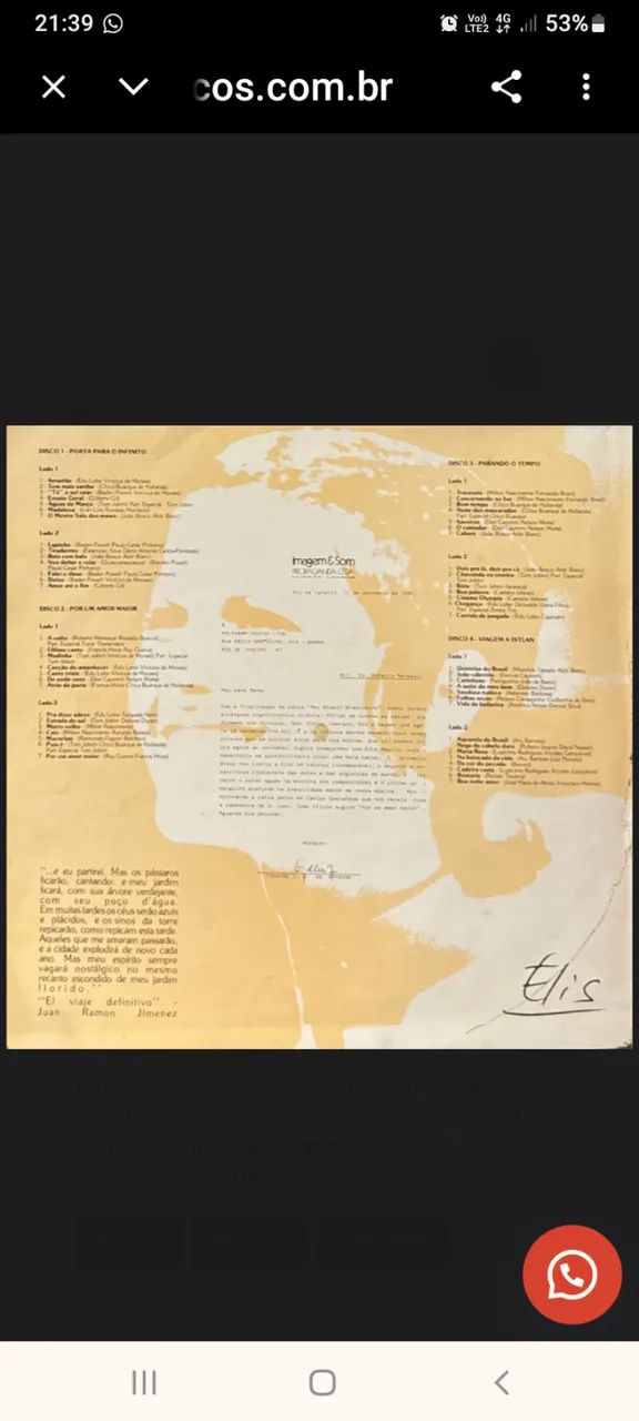 Vinil Quádruplo Elis Regina - Foto 3