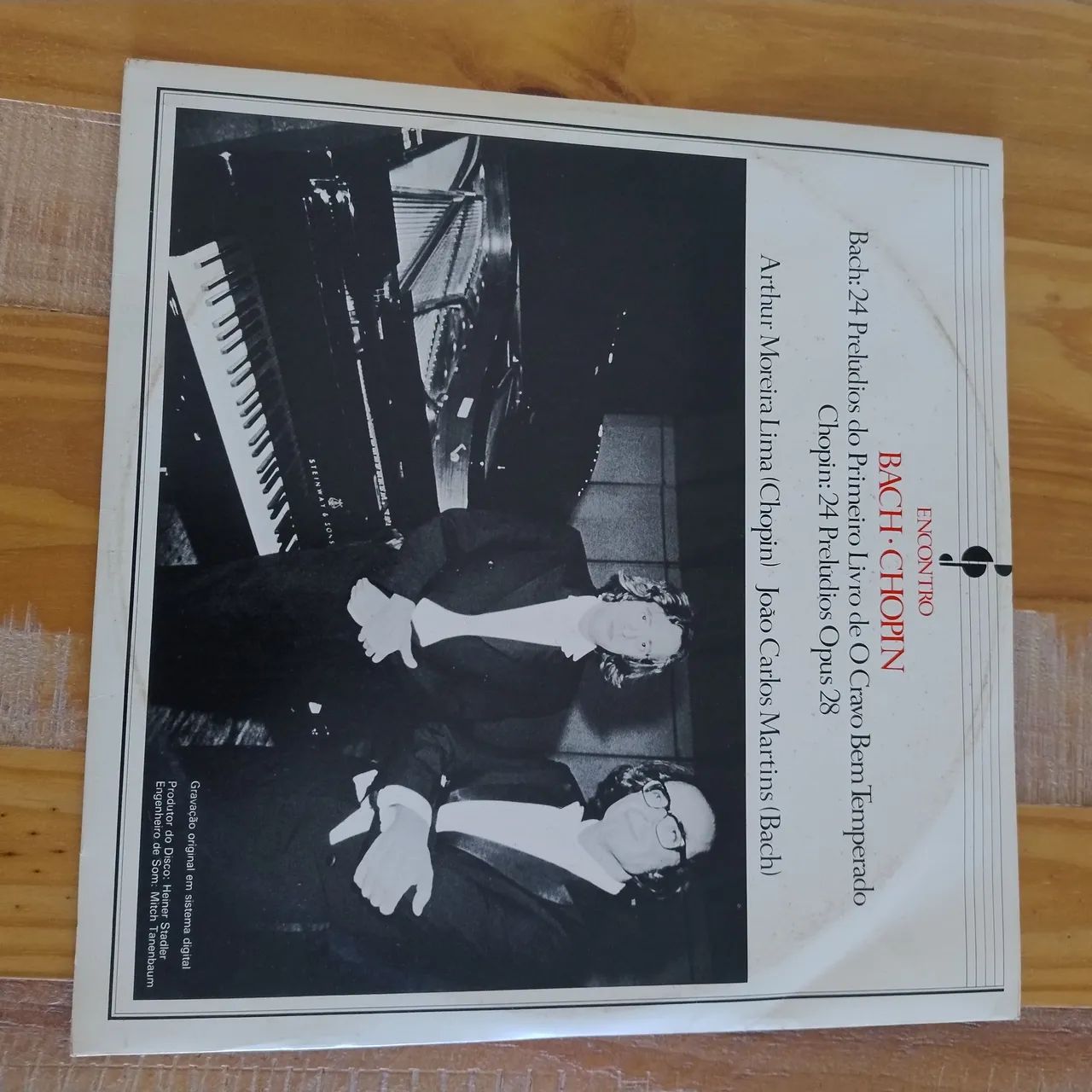 LP duplo Encontro Bach Chopin Martins Moreira Lima  - Foto 2
