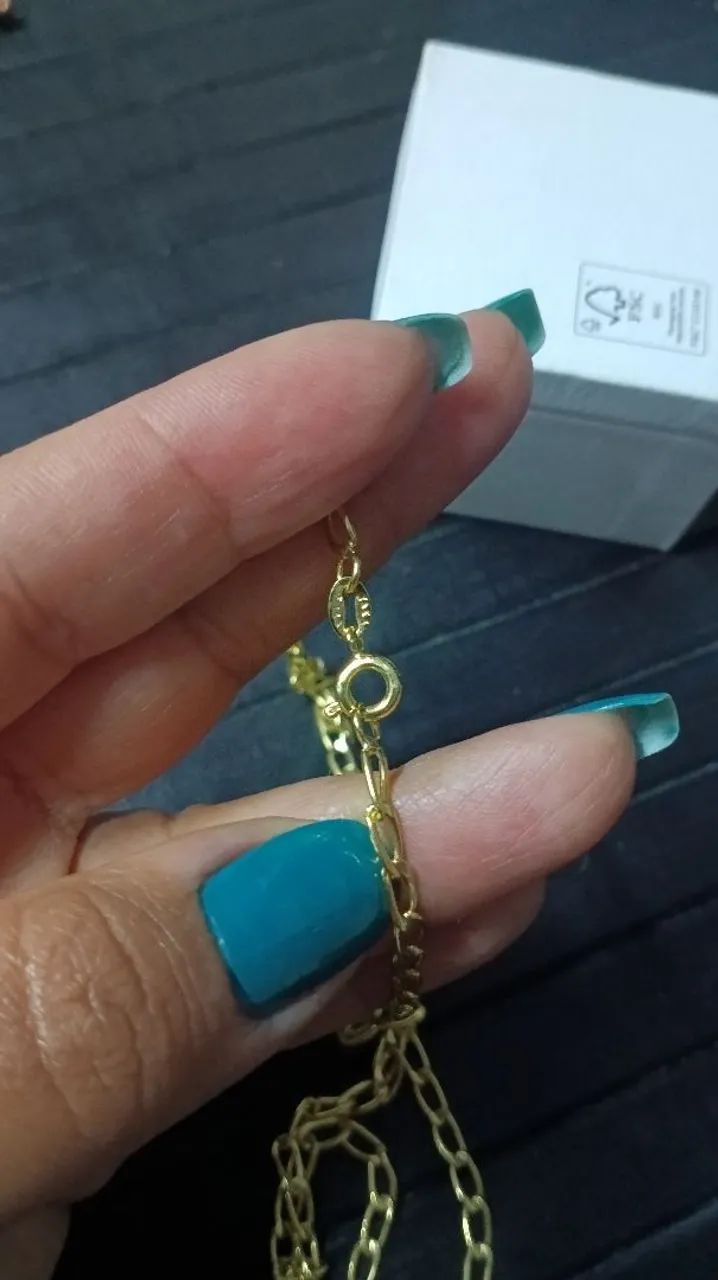 Colar dourado banhado a ouro 18 k - Foto 4
