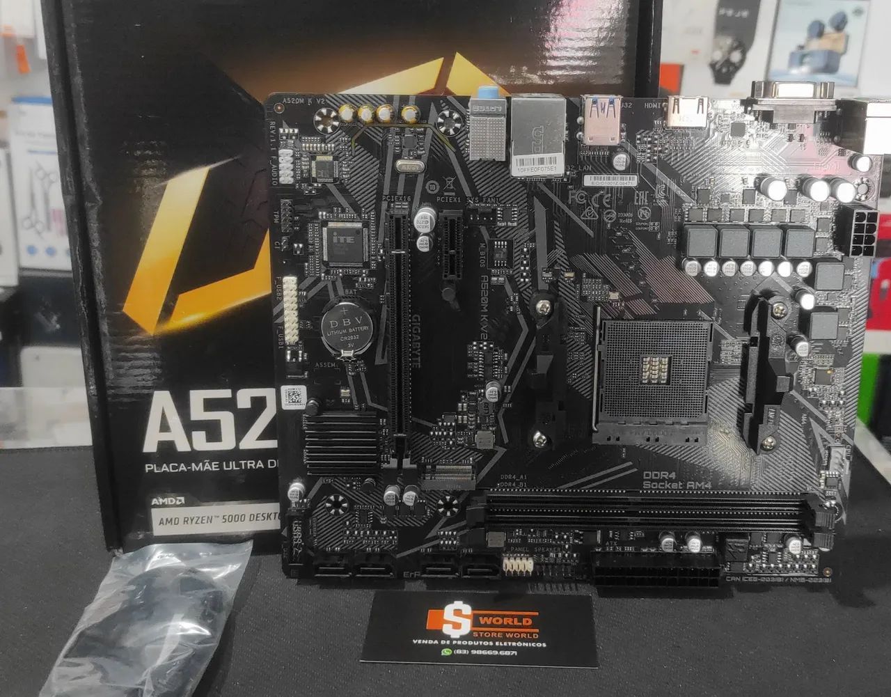Placa mãe A520M K V2 - Store World  - Foto 3