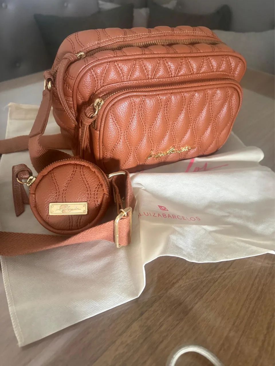 Bolsa Luiza Barcelos Bege Original - Foto 4
