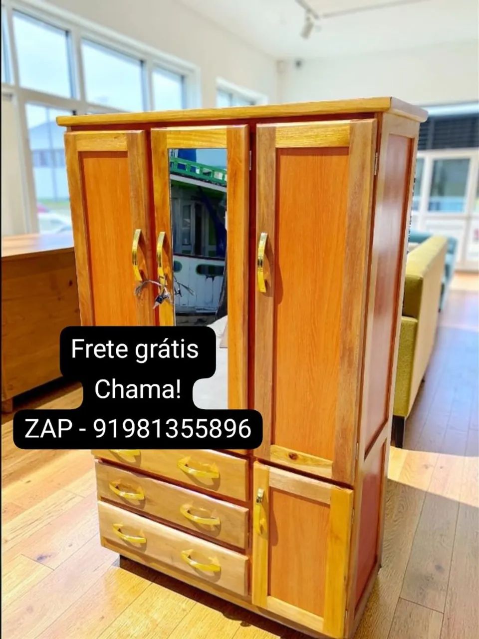 Guarda roupa de solteiro madeira maciça NOVO! - Foto 4