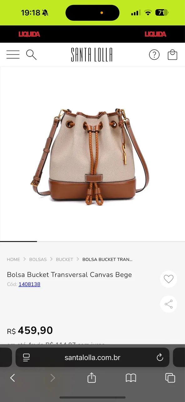 Bolsa NOVA, original, SANTA LOLLA - Foto 5