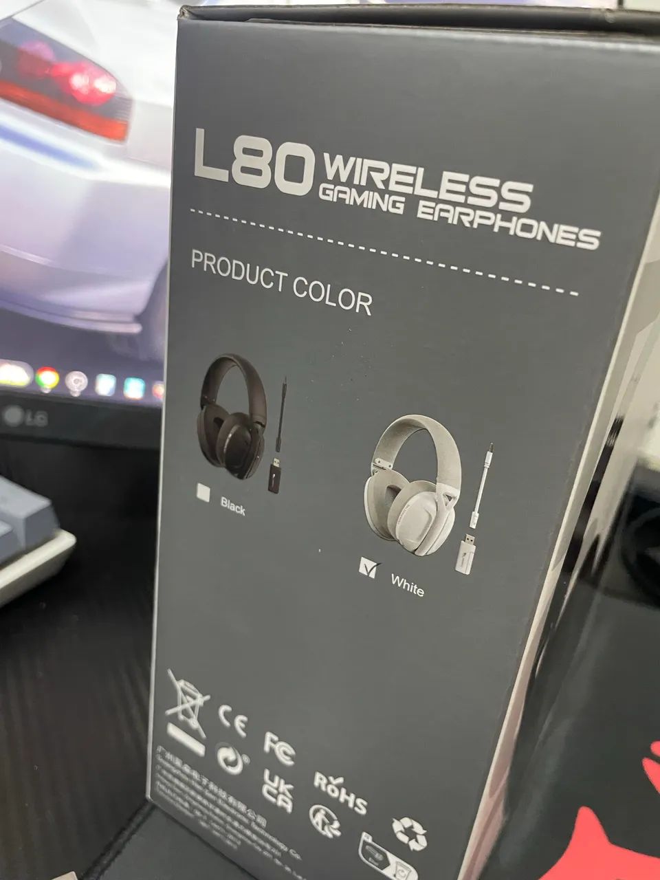 Headset Gamer Sem Fio SmallWolf L80 Branco - Foto 2