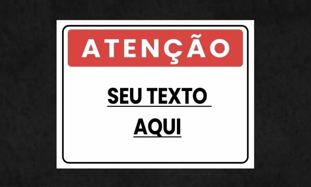 Placas de sinalização