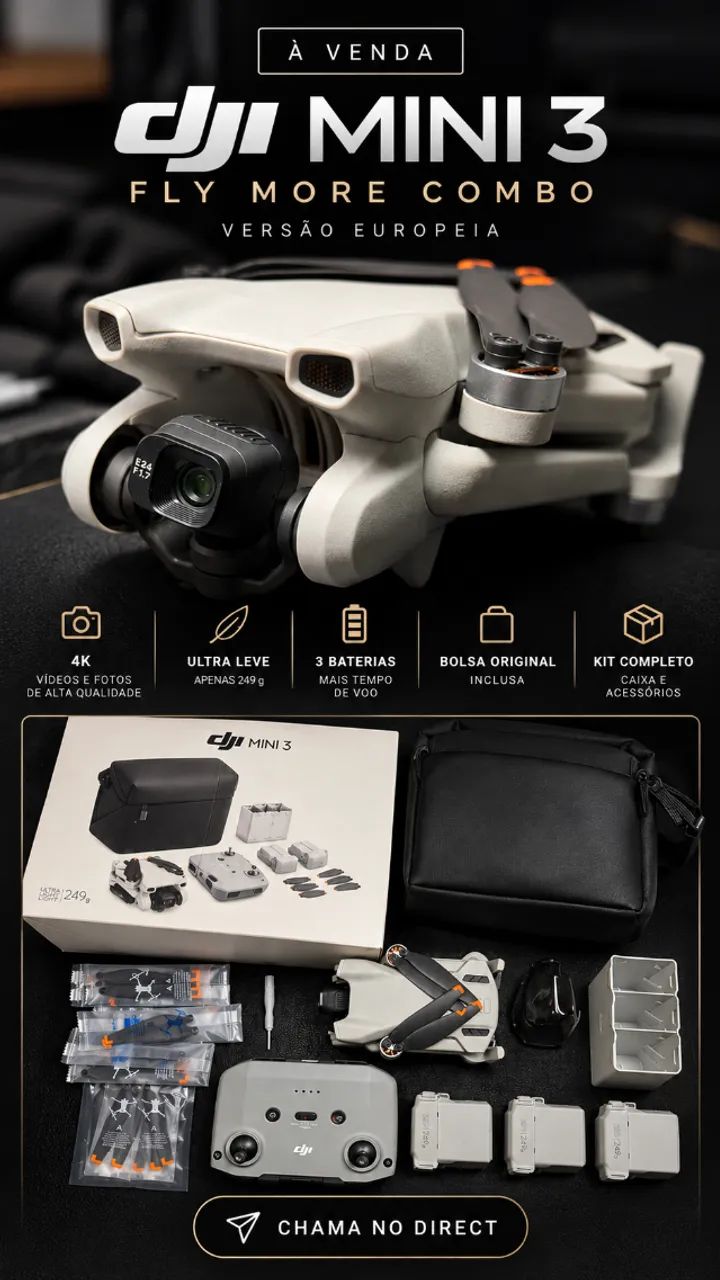 DJI MINI 3 FLY MORE COMBO - VERSÃO EUROPEIA ?