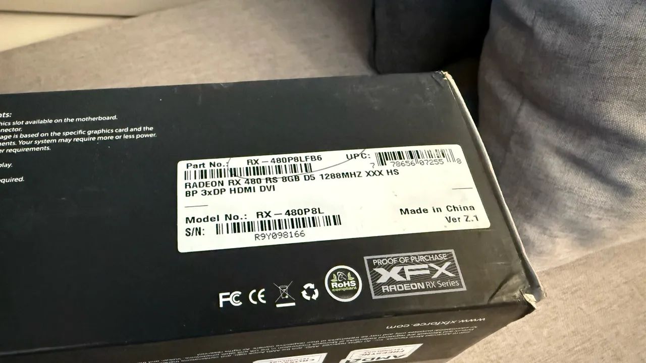 Placa de vídeo XFX Radeon RX480 8GB GDDR5 - Foto 2