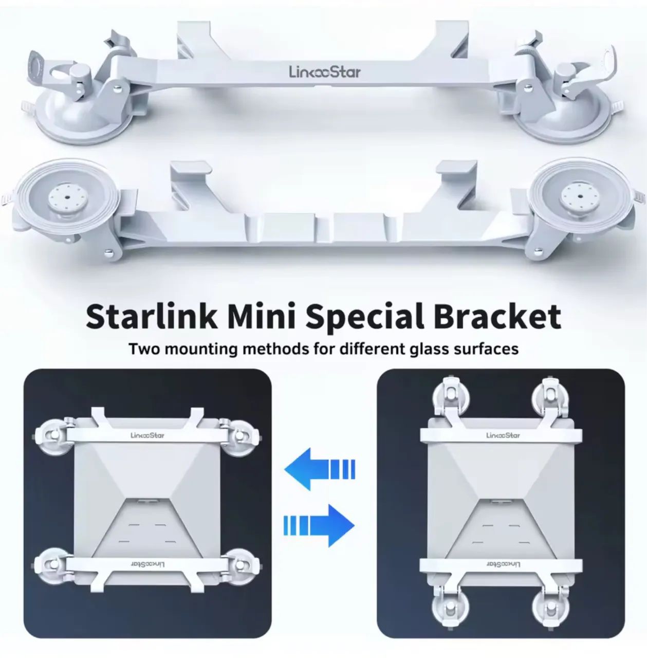 Suporte starlink mini - painel ou para-brisa original linkoostar  - Foto 5