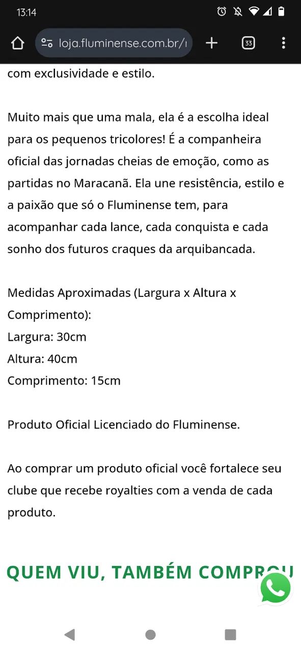 Mochila de carinho fluminense  - Foto 3