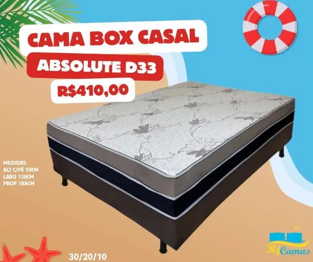 Cama box casal D33(Pague na entrega)