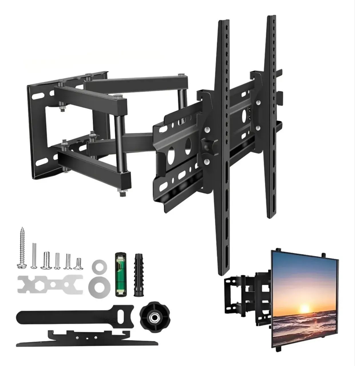 Suporte Articulado Tv Led 26 A 80 Polegadas - Aquário Preto - Foto 3
