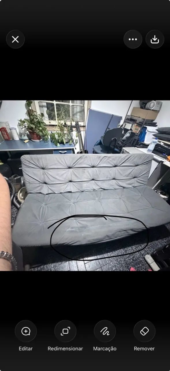 Sofá-Cama Cinza 2 Lugares Tipo Futon - Foto 3