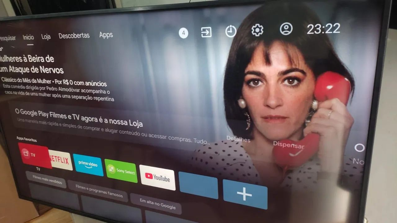 Smart tv sony  android 65 polegadas 4k comando de voz completa - Foto 5