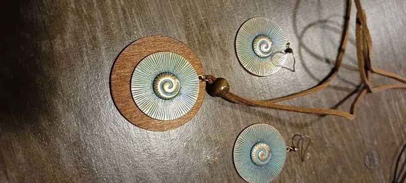 conj. colar e par de brincos. étnico. lindos! novo. - Foto 5