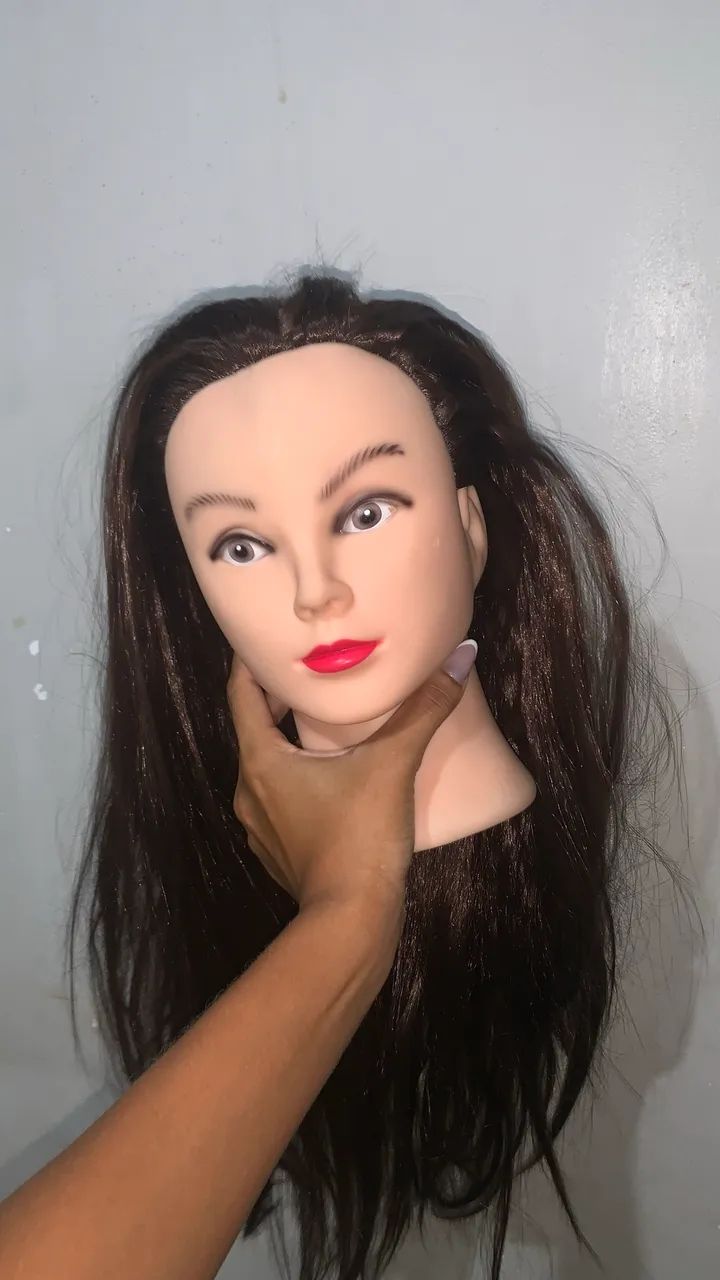 Cabeça de boneca profissional + suporte - Foto 3