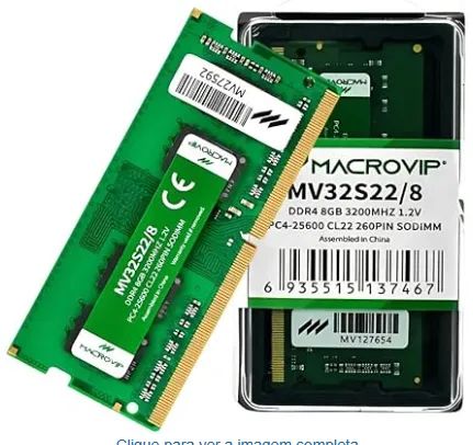 Memória DDR4 8GB 3200MHz SODIMM Macrovip MV32S22/8 - Memória RAM