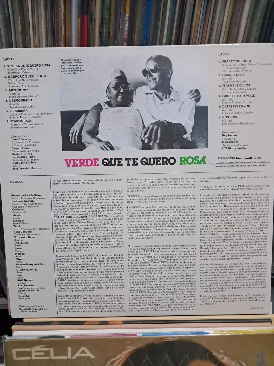 Vinil LP Cartola Verde que te quero rosa - Foto 3
