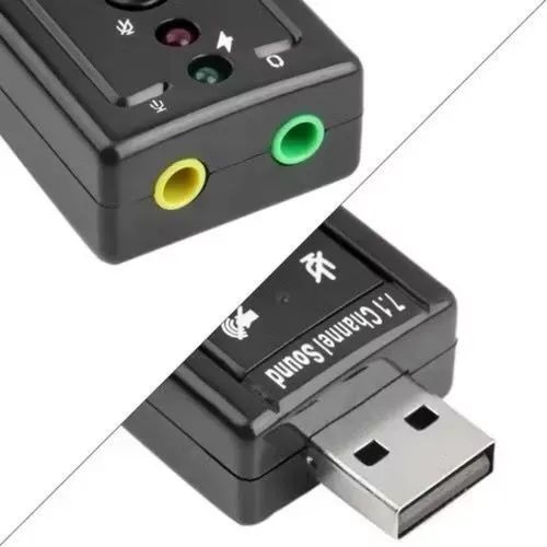 Placa de áudio USB para computador ou notebook  - Foto 2