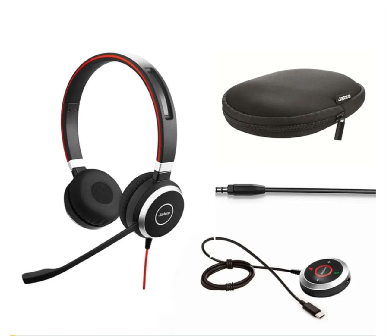 Jabra Evolve 40 Stereo (型番：HSC017) Headset Jabra Evolve 40 Stereo MS HSC017 - Fones de Ouvido - Vila