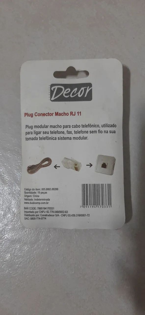 Plug para telefone RJ 11 - Foto 2
