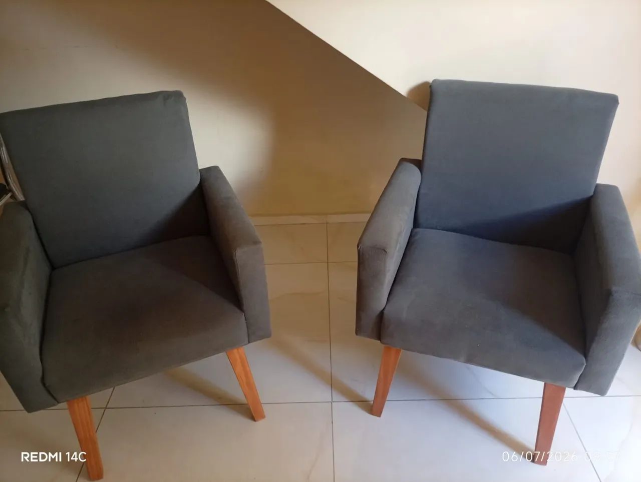 Poltronas acolchoada 