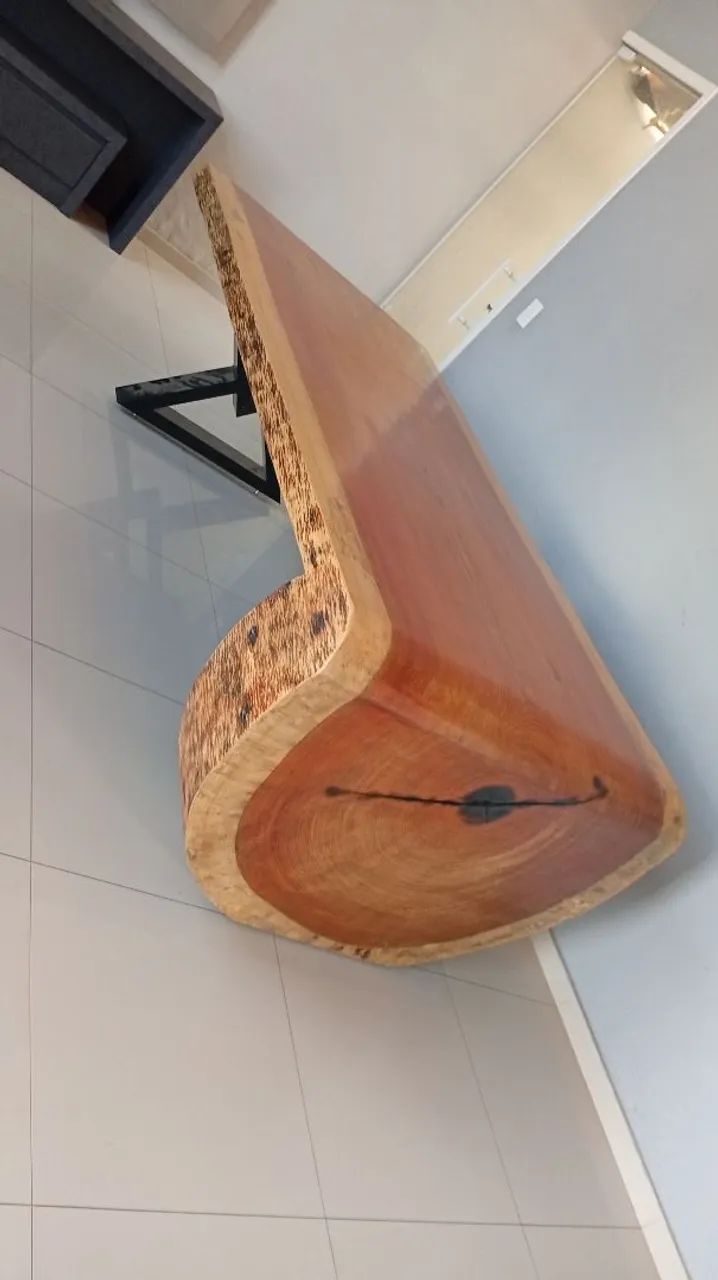 Mesa de Madeira Maciça (Cascata / Pranchão) - Fabricação Própria - Foto 3