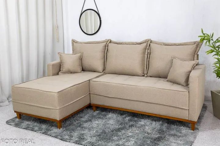SOFÁ MILÃO COM CHAISE  2.30M MOLAS ENSACADAS. PRONTA ENTREGA. - Foto 2