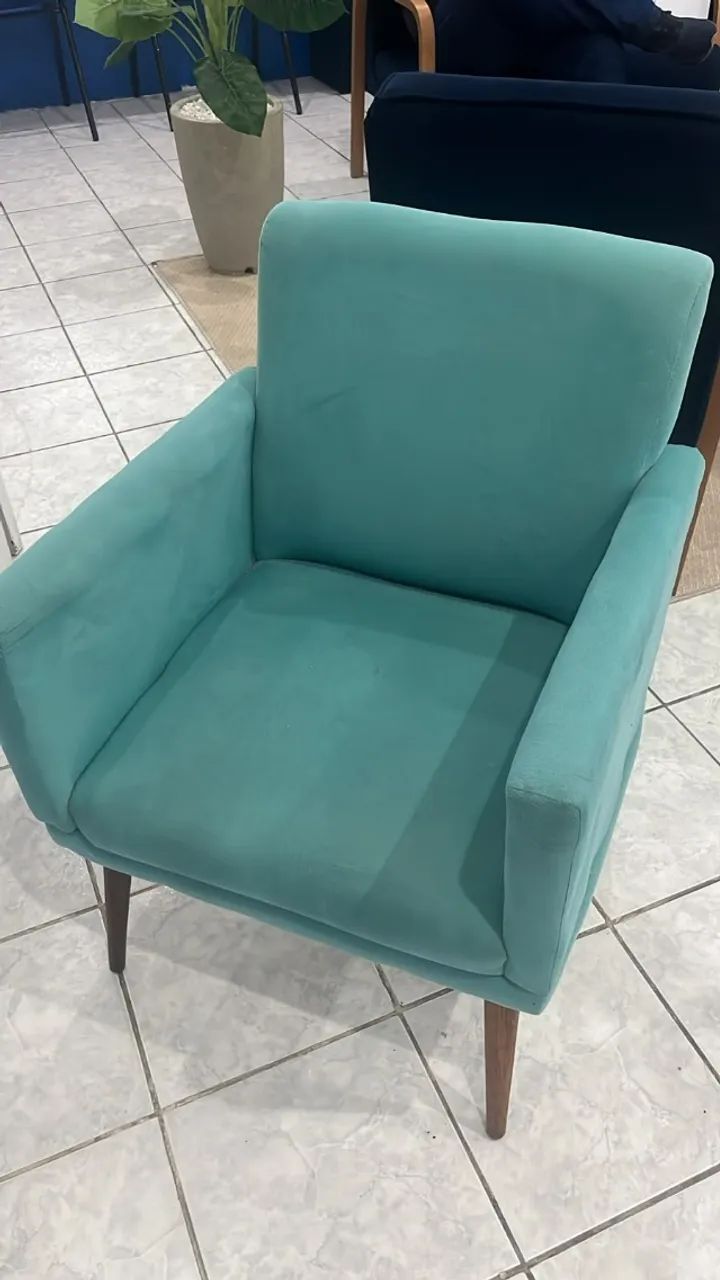 Poltrona Sued Azul